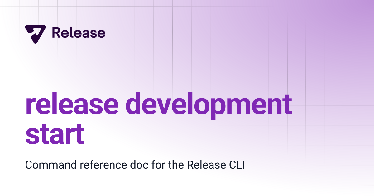 release development start | Release